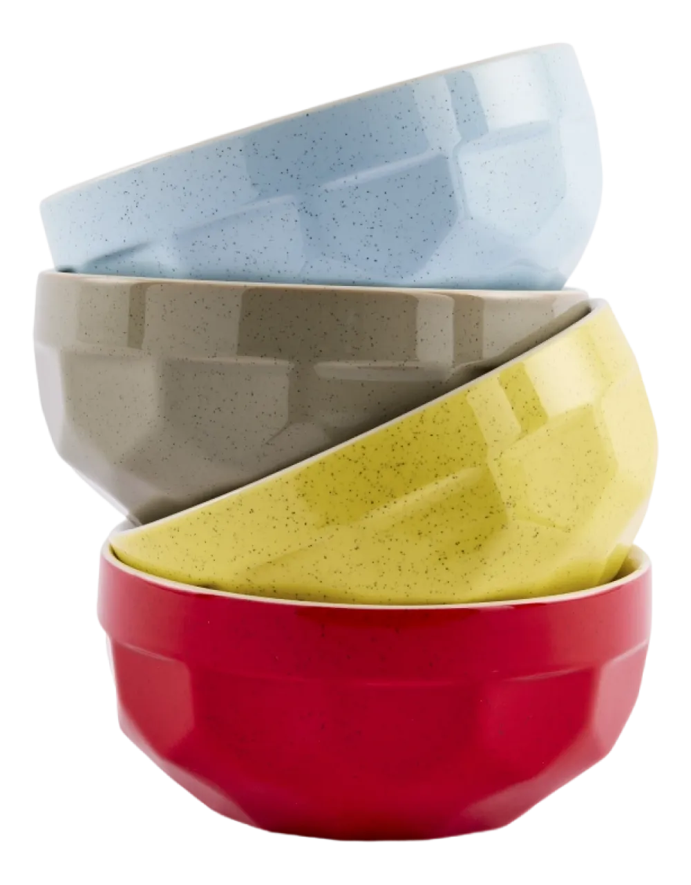 POLSPOTTEN Ontbijtkom La Marzocco Polygon Multi-colour 720 ml (Set van 4) Outlet