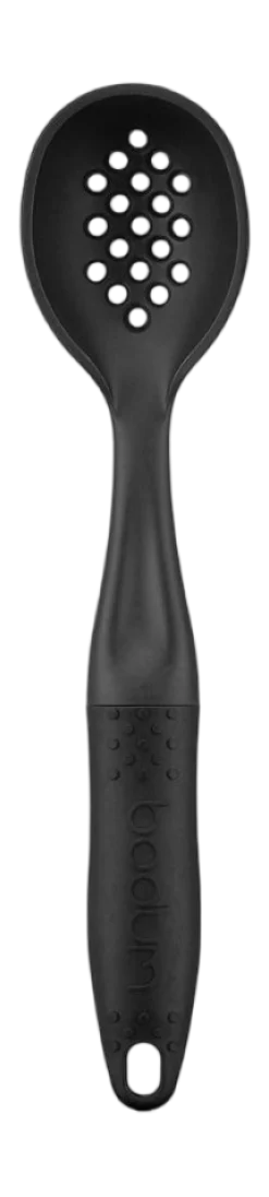 Opscheplepel Bodum Bistro Met Gaatjes Zwart 29 cm
