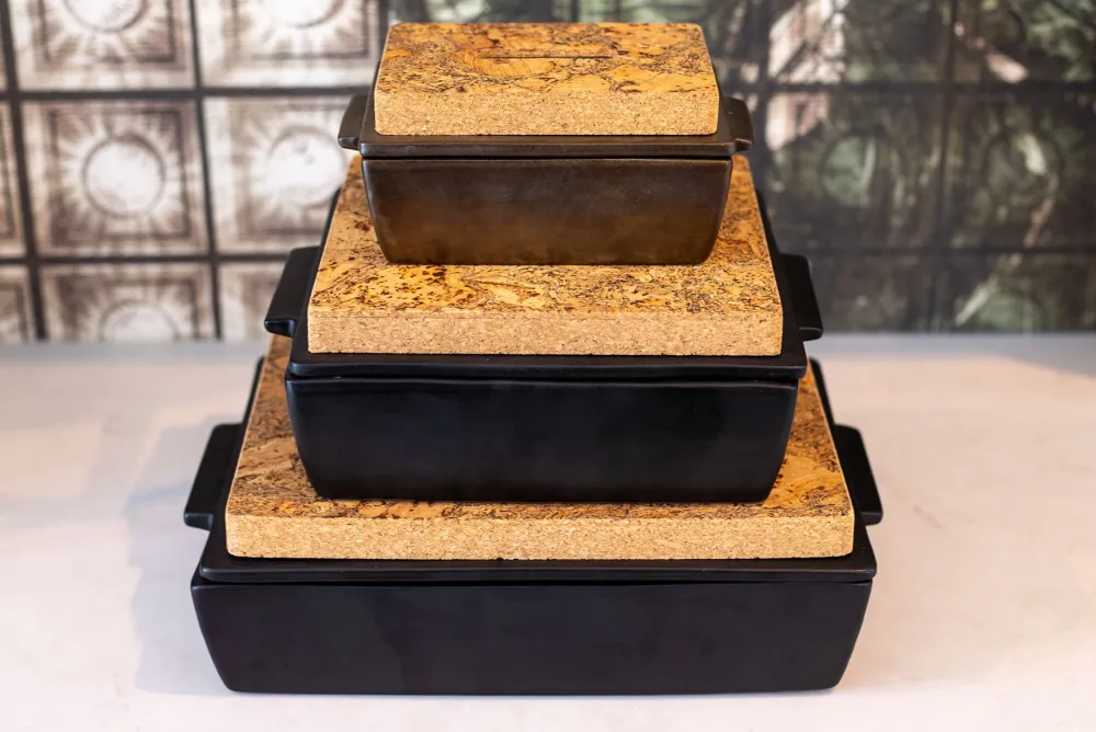 Dutchdeluxes Ovenschaal Rectangular Large Ceramic Black Matt