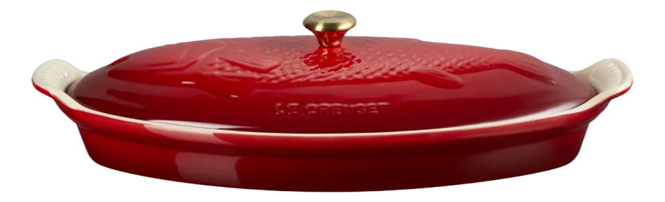 Ovenschaal Le Creuset Heritage Vis Kersenrood 34 cm