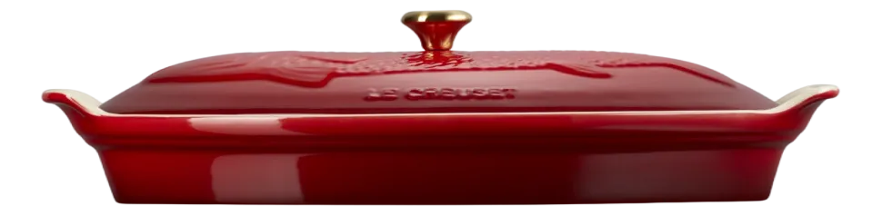 Ovenschaal Le Creuset Heritage Vis Kersenrood 34 cm