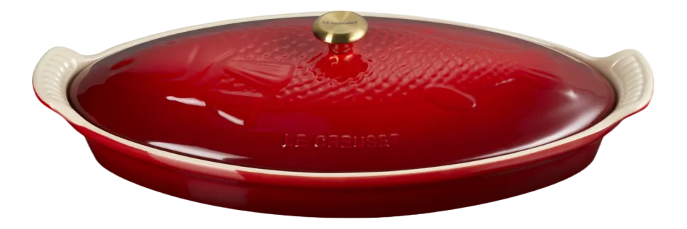 Ovenschaal Le Creuset Heritage Vis Kersenrood 34 cm