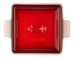 Ovenschaal Le Creuset Heritage Vierkant met Deksel Kersenrood 23 cm