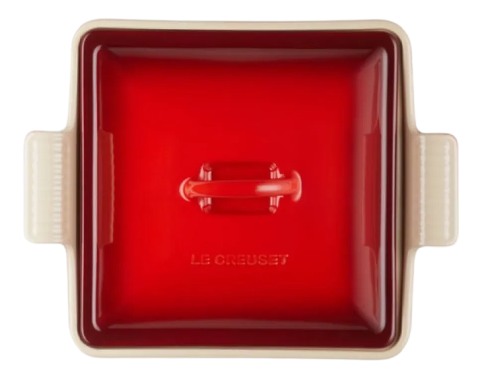 Le Creuset Ovenschaal Heritage Rechthoekig met Deksel Kersenrood 33 cm Hot