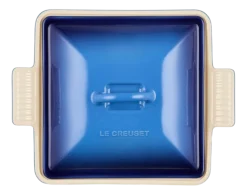 Le Creuset Ovenschaal Heritage Vierkant met Deksel Azure 23 New