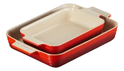 Ovenschaal Le Creuset Rechthoekig Set van 2 Rechthoekige Kersenrood 25/32cm