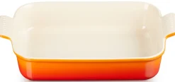 Le Creuset Ovenschaal Rechthoek Oranjerood 32 x 24 cm New