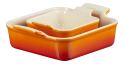 Le Creuset Ovenschaal Vierkant Oranjerood 13 + 20 cm (2-Delig) Online