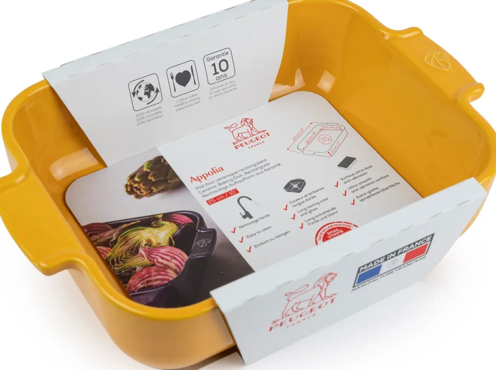 Ovenschaal Peugeot Appolia Rechthoekig Saffraangeel 20 cm