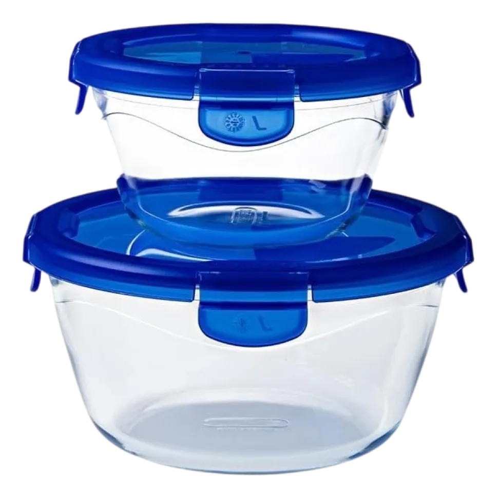 Ovenschaal Pyrex Cook & Go Rond met Deksel (Set van 2)