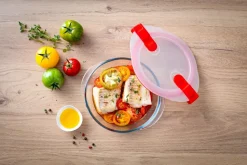 Ovenschaal Pyrex Cook & Heat Rond met Deksel 1,1 L (Set van 3)