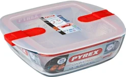 Ovenschaal Pyrex Cook & Heat Vierkant Transparant 25 x 22 cm
