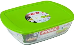 Pyrex Ovenschaal Cook & Store Rechthoek met Deksel (Set van 3) Outlet