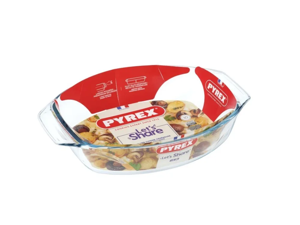 Pyrex Ovenschaal Let's Share Rechthoek Transparant 3 L Sale