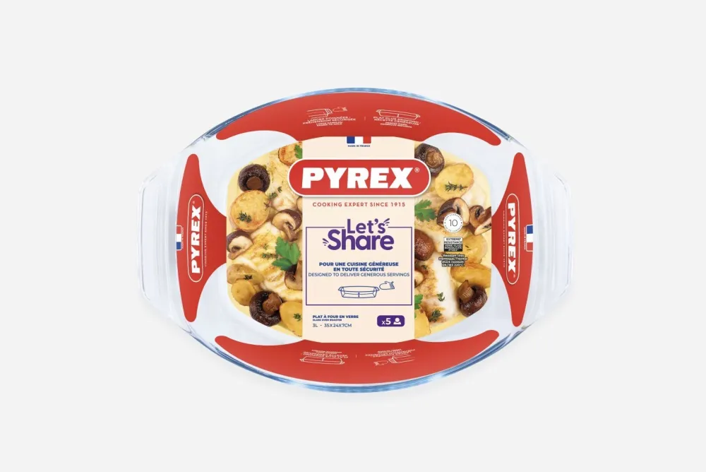 Pyrex Ovenschaal Let's Share Rechthoek Transparant 3 L Sale