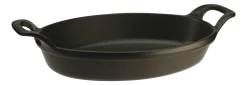 Ovenschaal Staub Stapelbaar Ovaal Zwart 24 cm