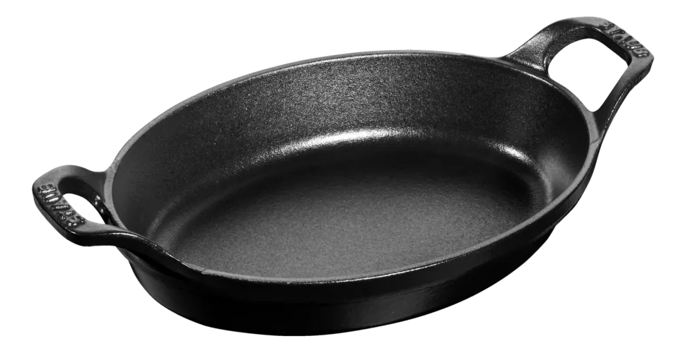 Ovenschaal Staub Stapelbaar Ovaal Zwart 28 cm