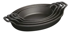 Ovenschaal Staub Stapelbaar Ovaal Zwart 28 cm