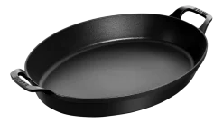 Ovenschaal Staub Stapelbaar Ovaal Zwart 37 cm
