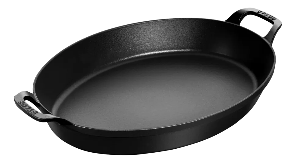 Ovenschaal Staub Stapelbaar Ovaal Zwart 37 cm