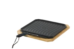 Pan met Serveerplank Cozze Gietijzer / Bamboe 33 cm