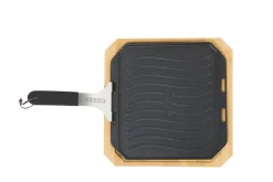 Pan met Serveerplank Cozze Gietijzer / Bamboe 33 cm