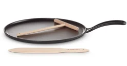 Pannenkoekenpan Le Creuset met Spatel en Beslagverdeler Mat Zwart 27 cm