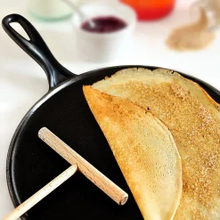 Pannenkoekenpan Le Creuset met Spatel en Beslagverdeler Mat Zwart 27 cm
