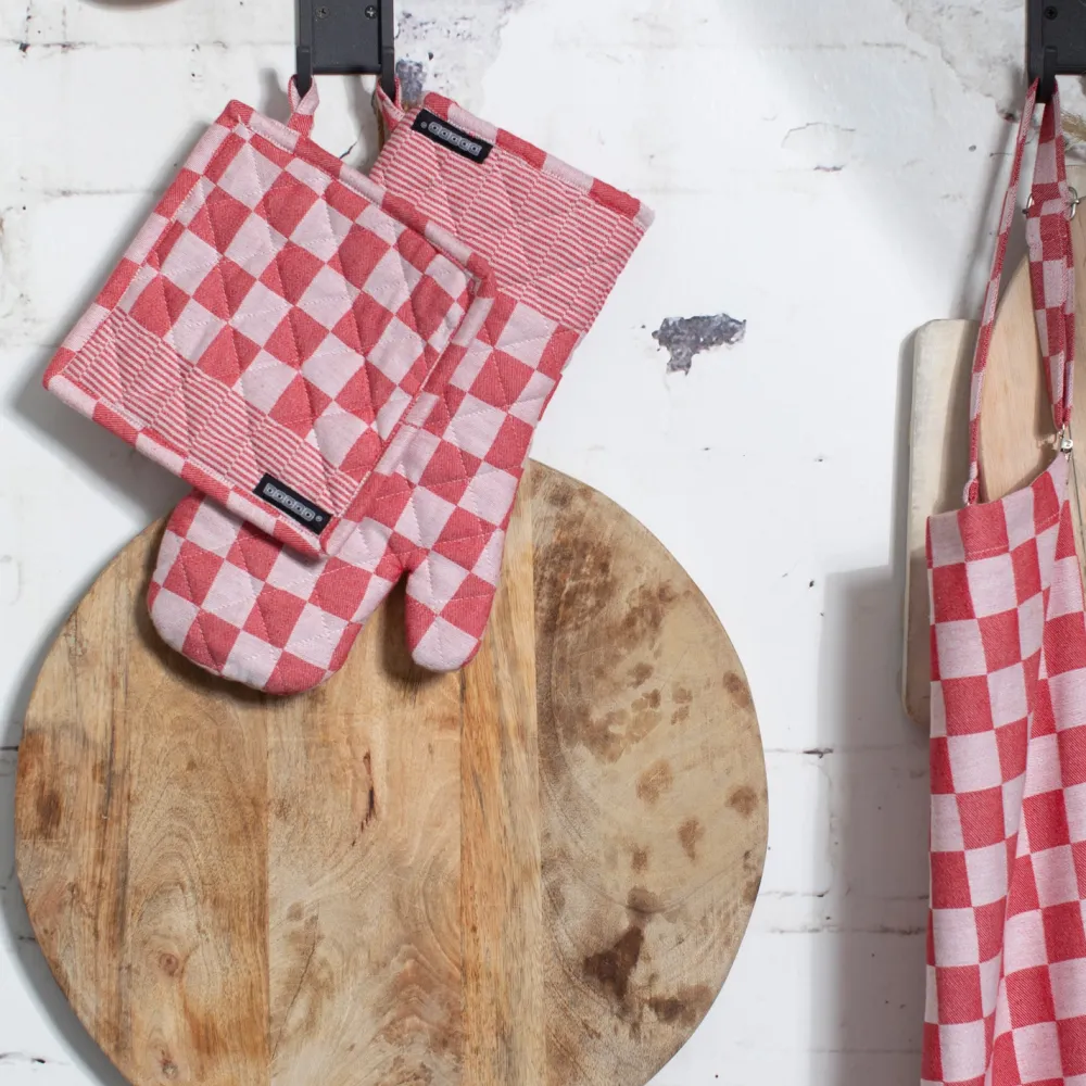 DDDDD Pannenlap Barbeque Red 21 x 21 cm (2-Delig) Hot