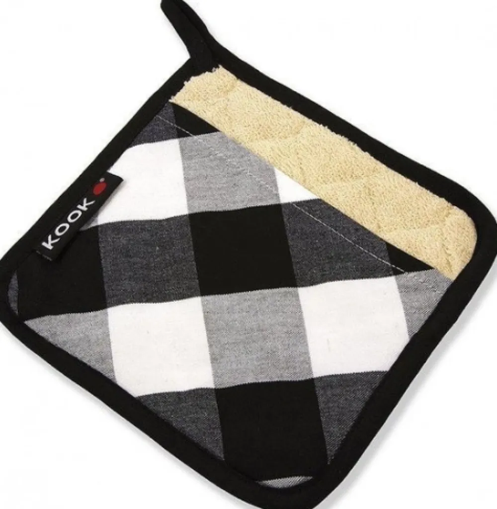 KOOK Pannenlap Ruit Zwart Clearance