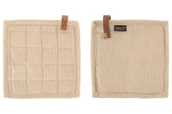 Pannenlap Tiseco Home Studio Velmar Beige (Set van 2)