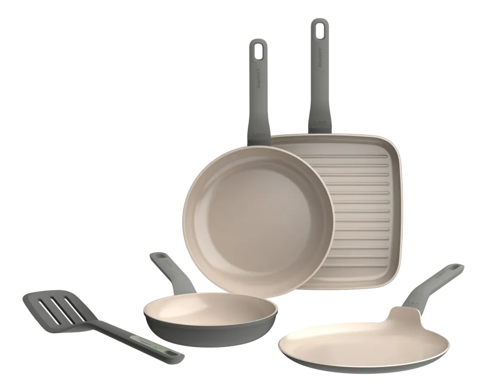 BergHOFF Pannenset Antikleef met Spatel Leo Line (4-delig) Hot