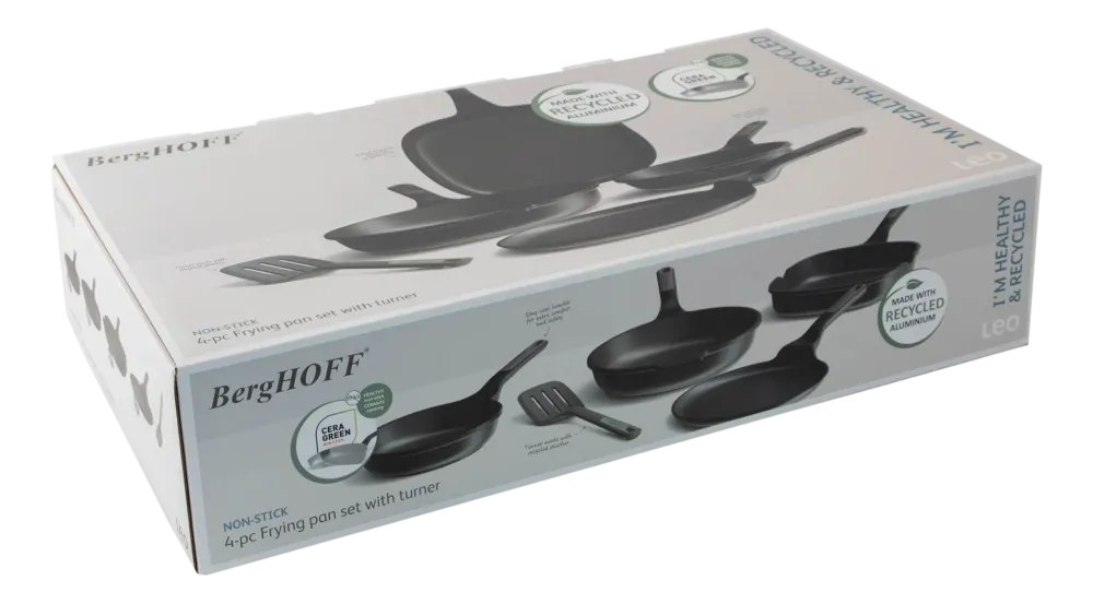 BergHOFF Pannenset Antikleef met Spatel Leo Line Stone + (5-delig) Outlet
