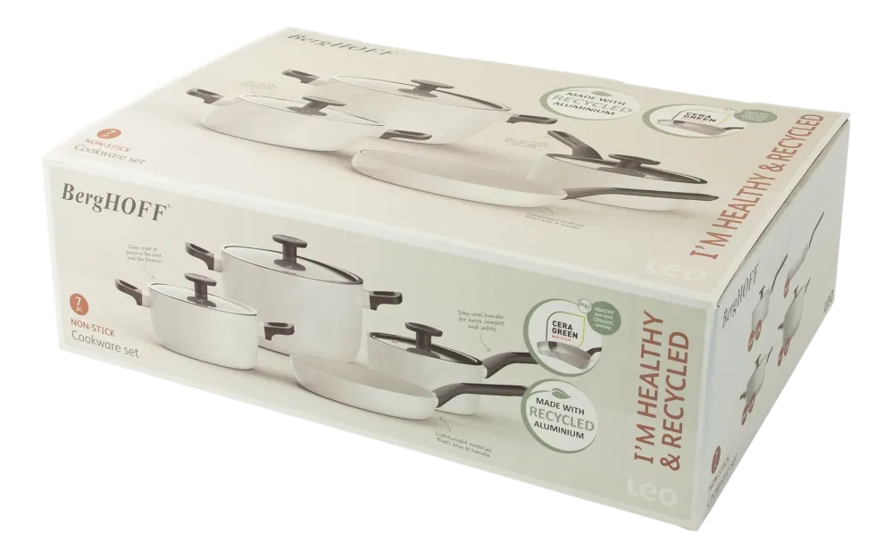 BergHOFF Pannenset Antikleef Spirit Leo Line Gints + Recycled (7-delig) Hot