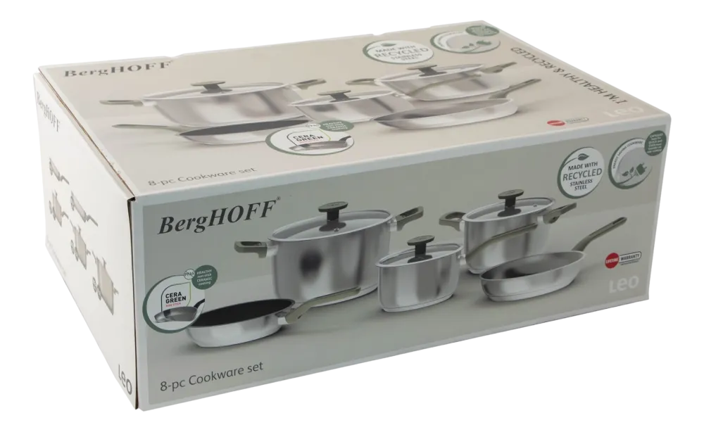BergHOFF Pannenset Leo Bolt (8-Delig) Outlet