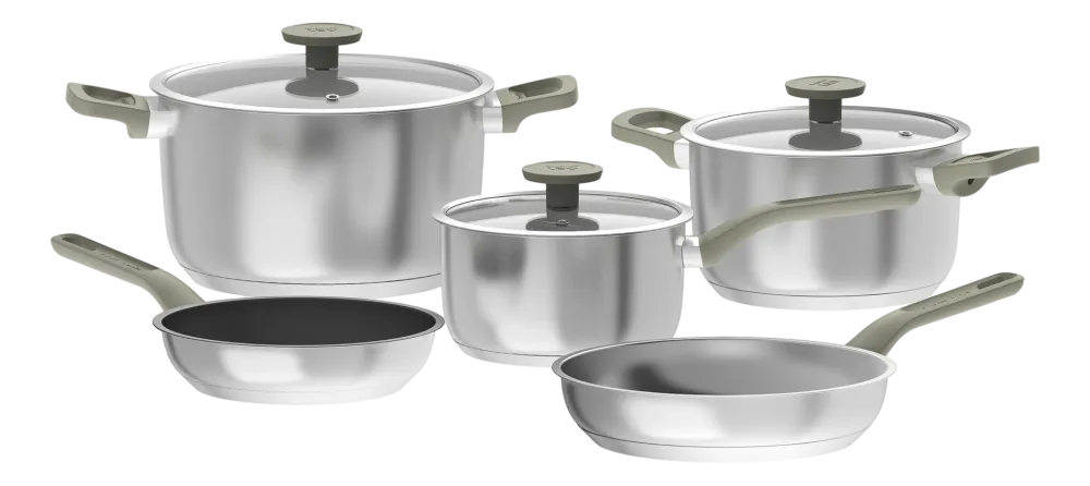 BergHOFF Pannenset Leo Bolt (8-Delig) Outlet
