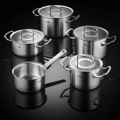 Pannenset Fissler Original Profi Collection Met Steelpan en Glasdeksels (5-Delig)