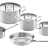 Pannenset Fissler Original Profi Collection Met Koekenpan en RVS Deksels (5-Delig)