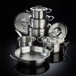 Pannenset Fissler Original Profi Collection Met Serveerpan en RVS Deksels (5-Delig)
