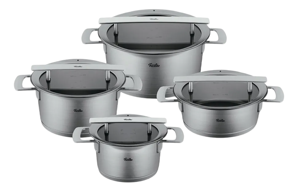 Pannenset Fissler Phi Collection met Glasdeksels (4-delig)