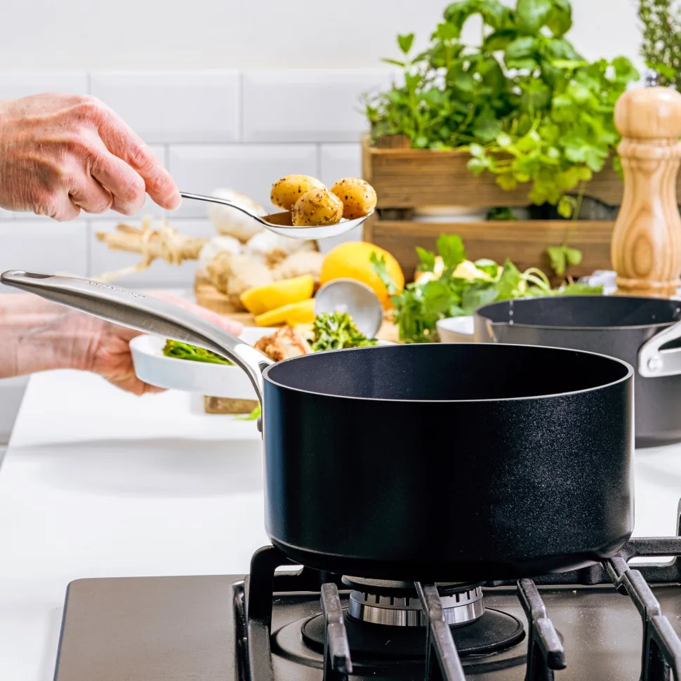 Pannenset Greenpan Copenhagen Met Keramische Antikleeflaag 16 cm, 18 cm & 20 cm (3-delig)