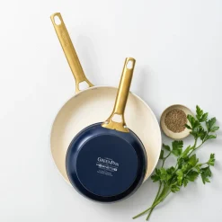 Pannenset Greenpan Padova Oxford Blue Met Keramische Antikleeflaag (2-delig)