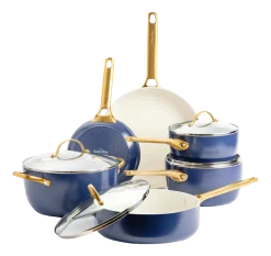 GreenPan Pannenset Padova Oxford Blue Met Keramische Antikleeflaag