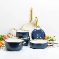GreenPan Pannenset Padova Oxford Blue Met Keramische Antikleeflaag