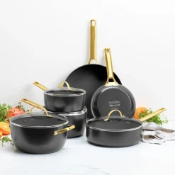 Pannenset Greenpan Padova Reserve Black Met Keramische Antikleeflaag (10-delig)