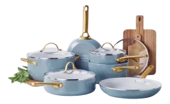 Pannenset GreenPan Padova Smokey Blue Met Keramische Antikleeflaag (10-Delig)