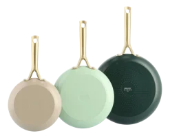 Pannenset Greenpan Shades Met Keramische Antikleeflaag - Natural (3-delig)