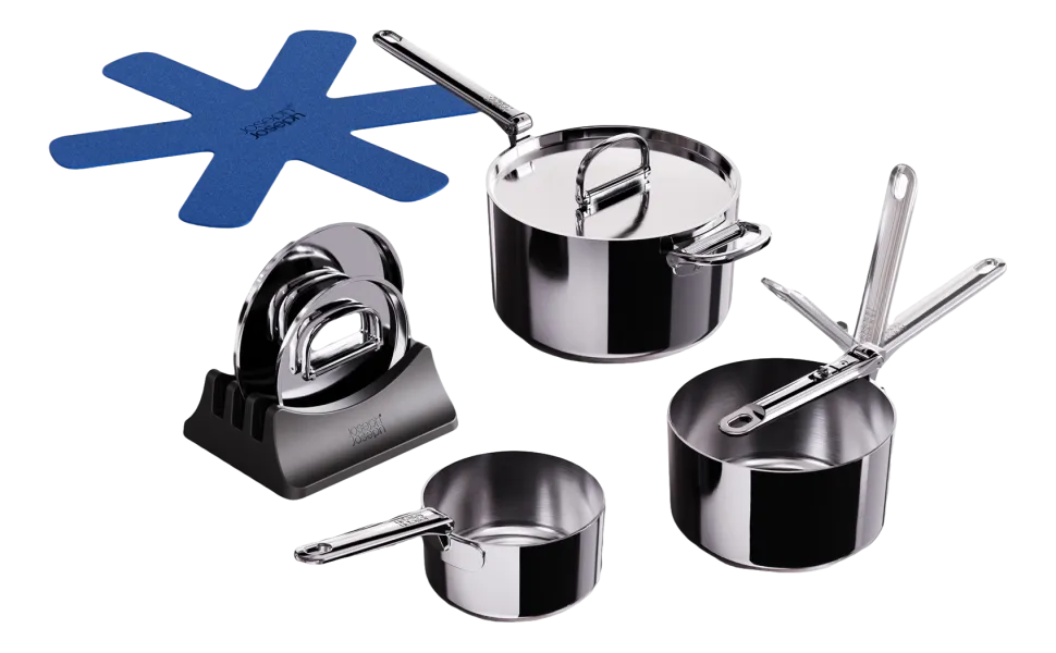 Pannenset Joseph Joseph Space Steel (3-Delig)