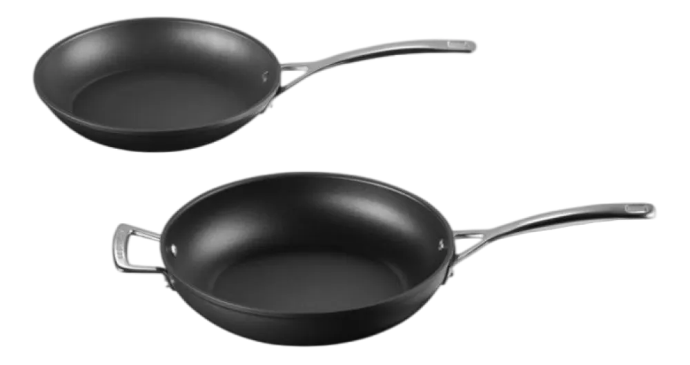 Le Creuset Pannenset Koekenpan + Sauteerpan Essential Non Stick Ceramic Zwart (2-delig) Sale