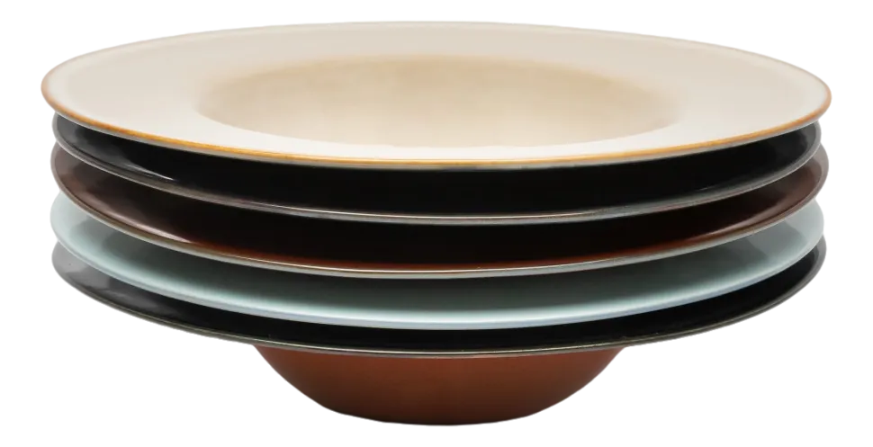 Pastabord Serax Terres De Rêves Tableware By Anita Le Gr Dark Blue Rust S 21,3 cm